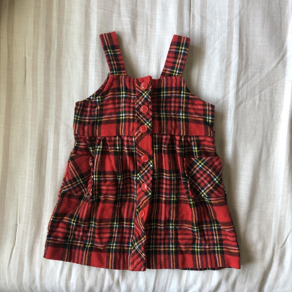 Vintage Plaid Baby Girl Dress